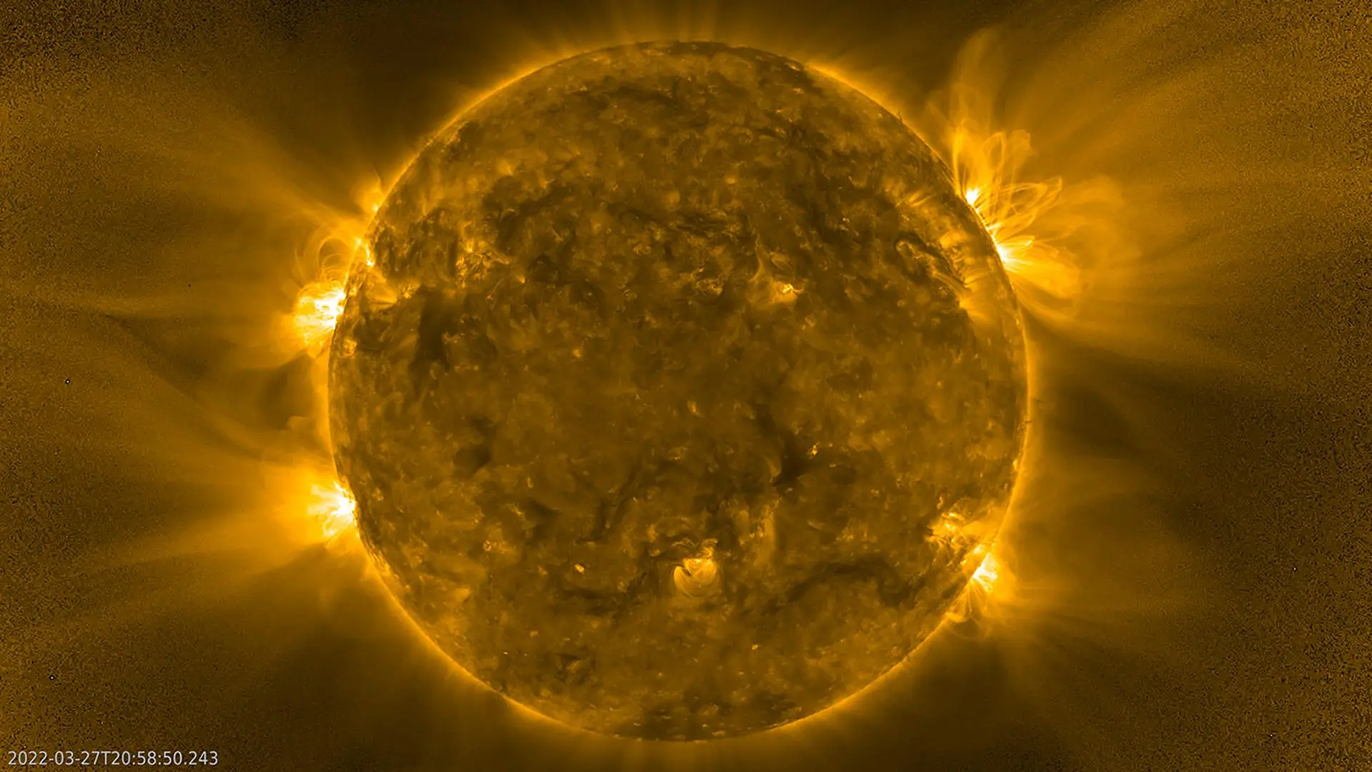 Powerful solar flares recorded by the EUI infrared camera on the European Solar Orbiter probe during its close pass on March 27, 2022