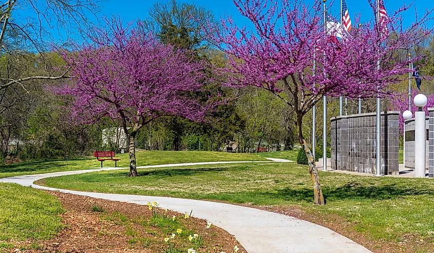 Lake park and trail at Bella Vista, Arkansas