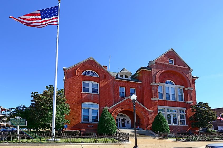 Historic courthouse in downtown Oxford, Mississippi.