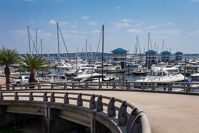 The Municipal Harbor at Bay St. Louis, Mississippi