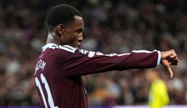 Aston Villa striker Nicolas Jackson scored two goals in the first half against Fenerbahce in the Champions League