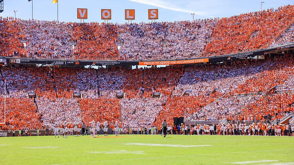 Neyland Stadium during Tennessee Volunteers and Texas Longhorns game.