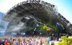 Vini Vici performs on stage at Ultra Music Festival at Bayfront Park on March 25, 2018 in Miami, Florida.