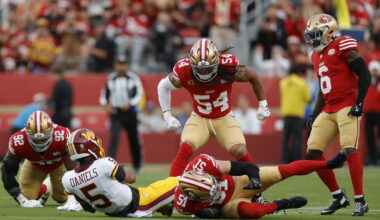 Fred Warner was fined for hit on a defenseless player, Malik Mustapha was not