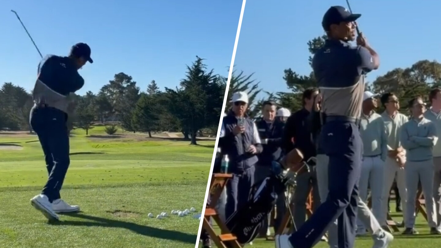'This swing belongs': Tiger Woods looks good in practice at TGR Jr. Invitational