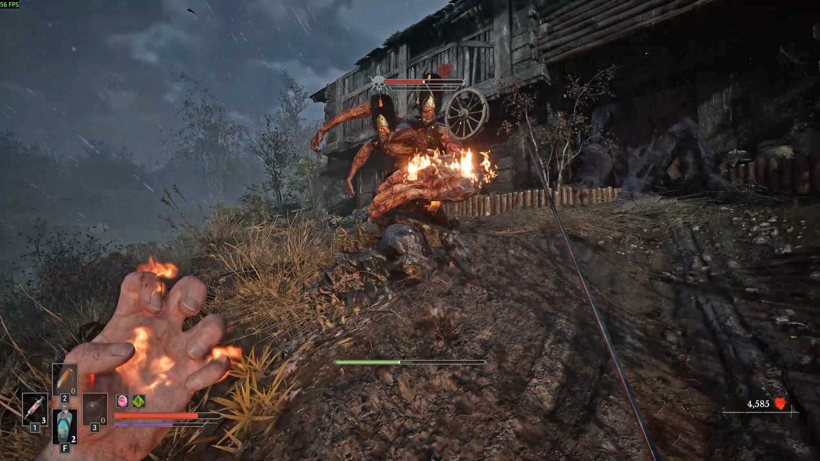 A player fights a zombie in Valor Mortis.