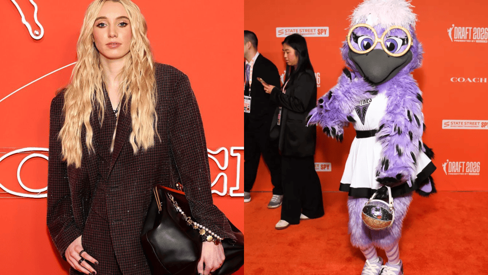 Paige Bueckers attending the WNBA Draft Orange Carpet 2025; photo of Violet, the Golden State Valkyries' mascot, on the Orange Carpet; how to watch Live From the Orange Carpet WNBA Finals online for free 2026