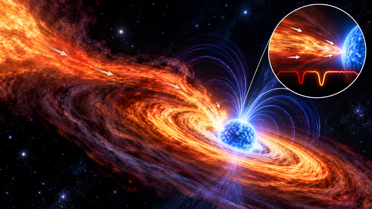 Image AI generated Why did scientists say the gas was falling onto the neutron star
