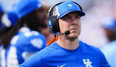 Will Stein's dad storms the field after Kentucky's upset win over LSU in beautiful college football scene