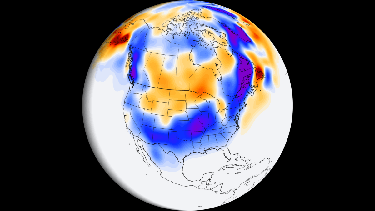 October update of the winter 2026/2027 snowfall forecast for the United States and Canada, with more snow in the south