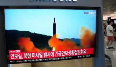 South Korea’s military says North Korea fired projectile toward its eastern waters