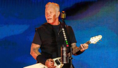 James Hetfield of Metallica onstage in 2025