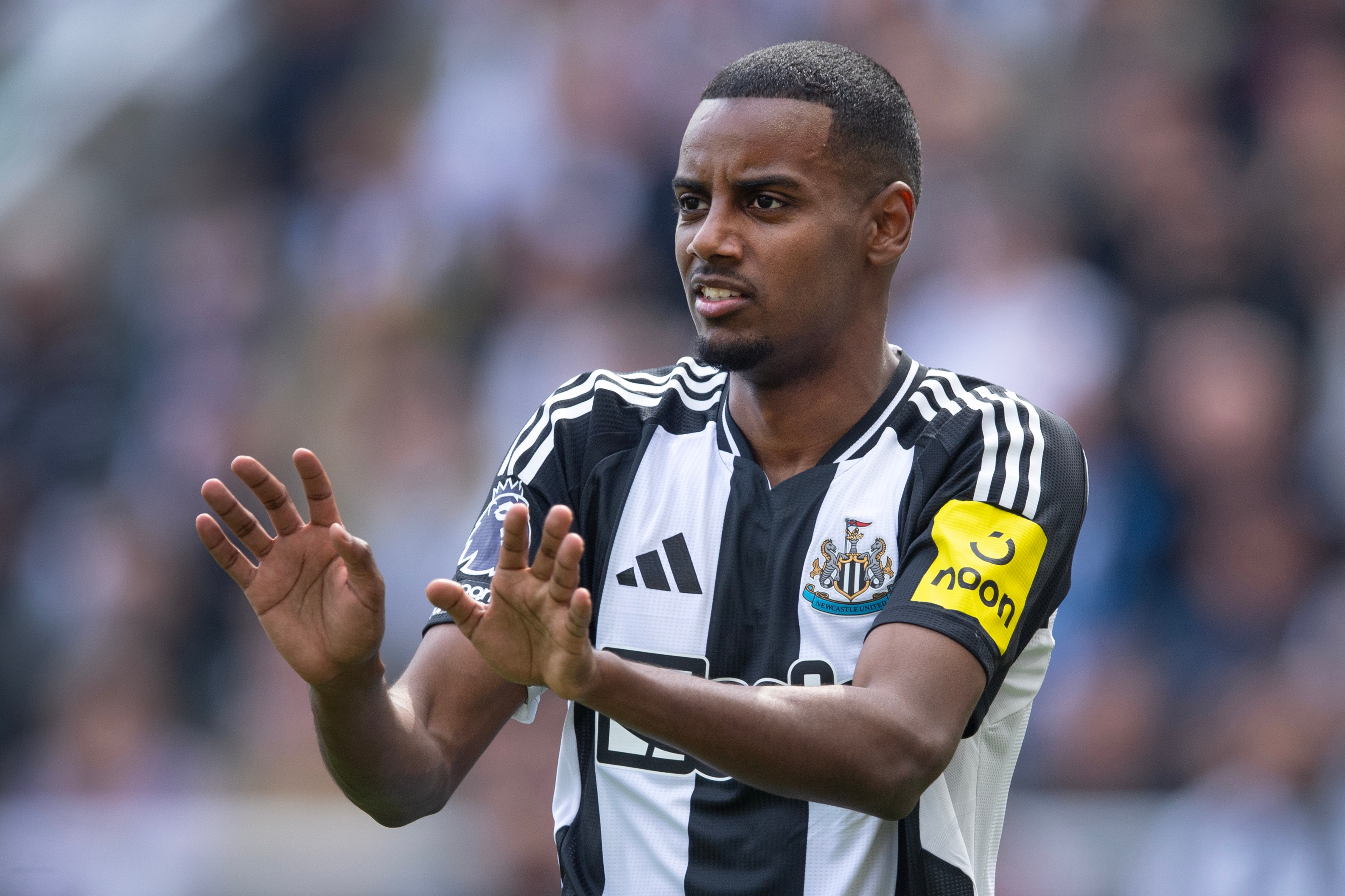 Alexander Isak of Newcastle United during a Premier League match.