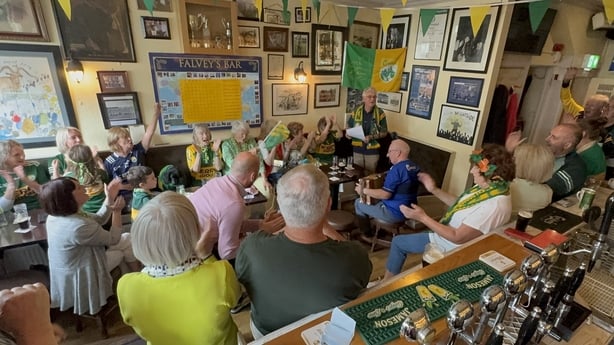 Barry Harmon performs his song at Falvey's Bar in Killorglin, Co Kerry