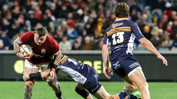 9 July 2025; Andrew Porter of British & Irish Lions during the tour match between ACT Brumbies and the British & Irish Lions at GIO Stadium in Canberra, Australia. Photo by Steve Christo/Sportsfile