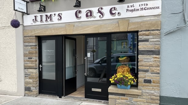 Decorations in place at Jim's Café in Donegal