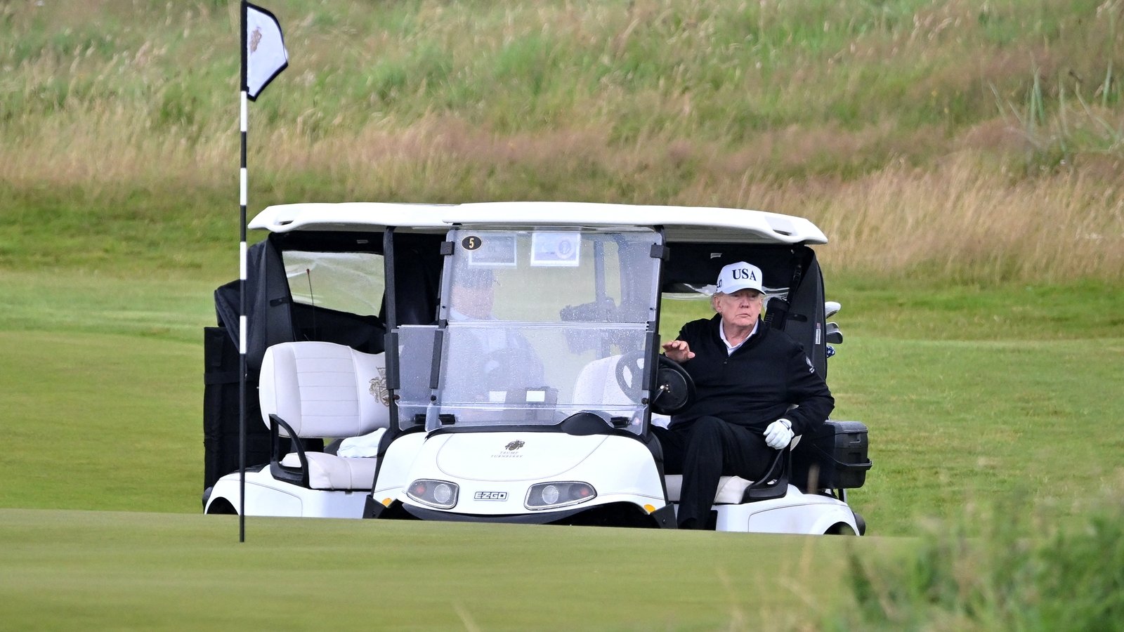 Trumps hits Scottish links as protesters set to rally