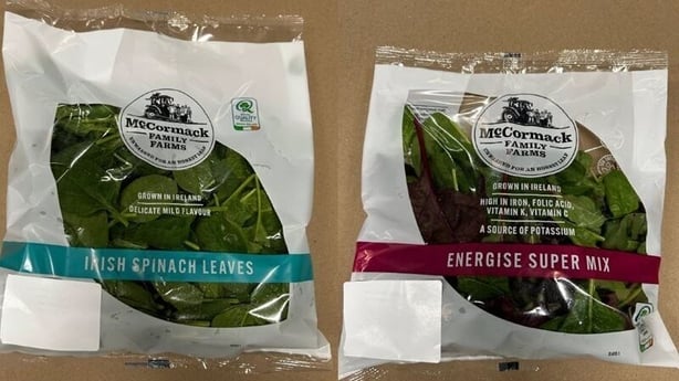 The Food Safety Authority issued the alert for the products which are being recalled by McCormack Family Farms.