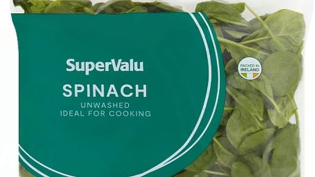SupverValu Spinach bag, 250g