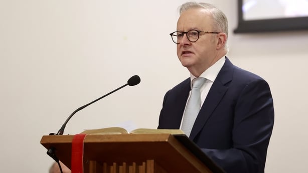 Picture of Australian Prime Minister Anthony Albanese speaking