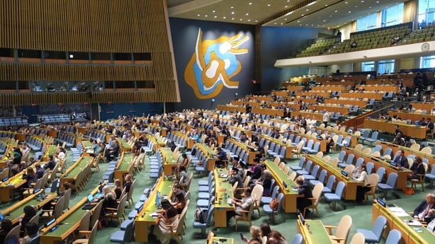 People attending the High-level International Conference for the Peaceful Settlement of the Question of Palestine and the Implementation of the Two-State Solution in New York 
