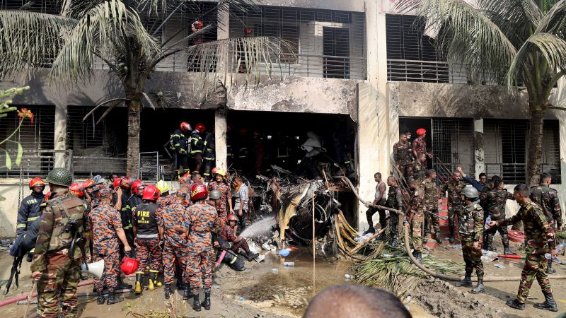 Bangladesh: 18 killed after air force jet crashes into Dhaka school