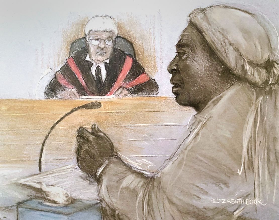 A court artist sketch of Mark Gordon giving evidence at the Old Bailey in London on Wednesday May 21, 2025.