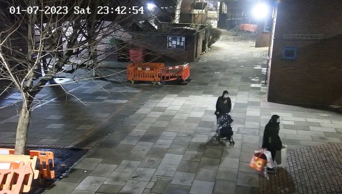 CCTV footage of Constance Marten and Mark Gordon in Whitechapel, London, while they were on the run.