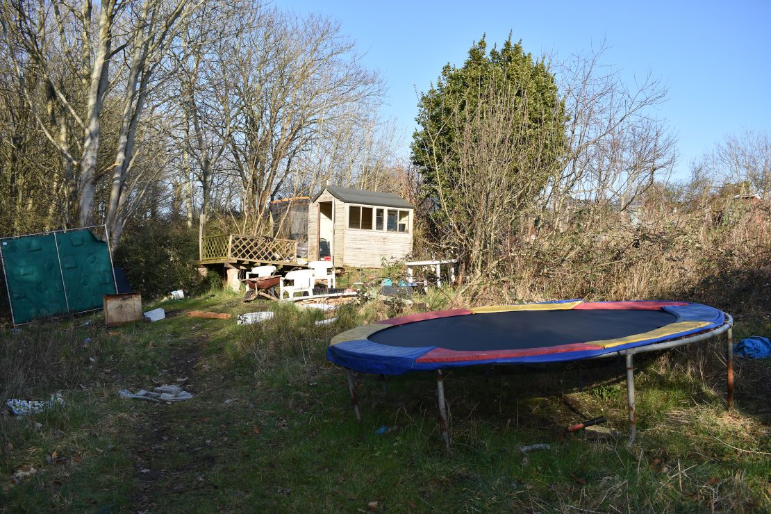 Baby Victoria's body was found by police in this shed in Brighton, England.