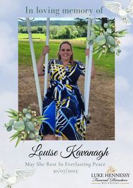 Death Notice of Louise KAVANAGH (née Barrett) (Waterford City, Waterford)