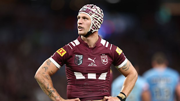 Kalyn Ponga reacts as his team fall 12 points behind the NSW Blues.