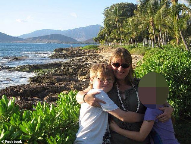 Joshua Brown, his mother Tracey and sister during a family holiday
