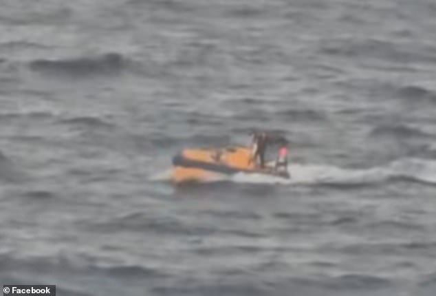 Royal Bahamian Police Force told Daily Mail in a statement that the 'matter is presently being investigated (pictured: rescue efforts)