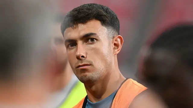 Martin Zubimendi in training with Arsenal