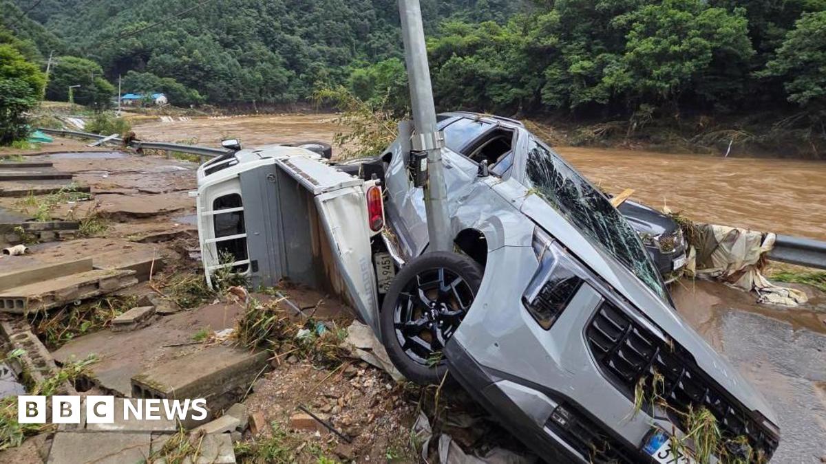Damage after heavy rain and flooding, Gapyeong, Korea