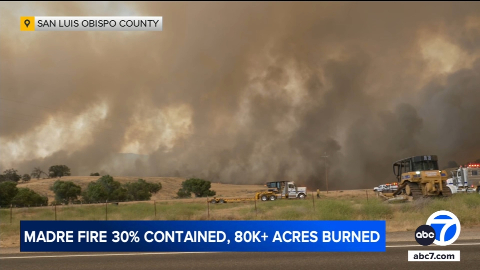 Madre Fire in San Luis Obispo County explodes to more than 80,000 acres, largest wildfire in California this year