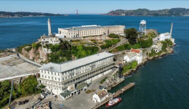 AG Pam Bondi in San Francisco visiting Alcatraz to announce Trump admin's reopening plans as Nancy Pelosi blasts 'stupidest' idea