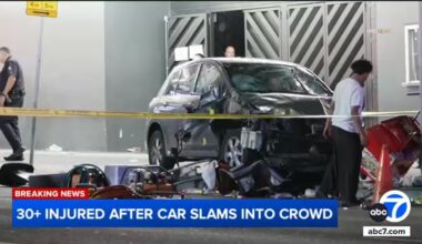 30 injured after car plows through crowd outside East Hollywood nightclub; driver is pulled from vehicle and shot