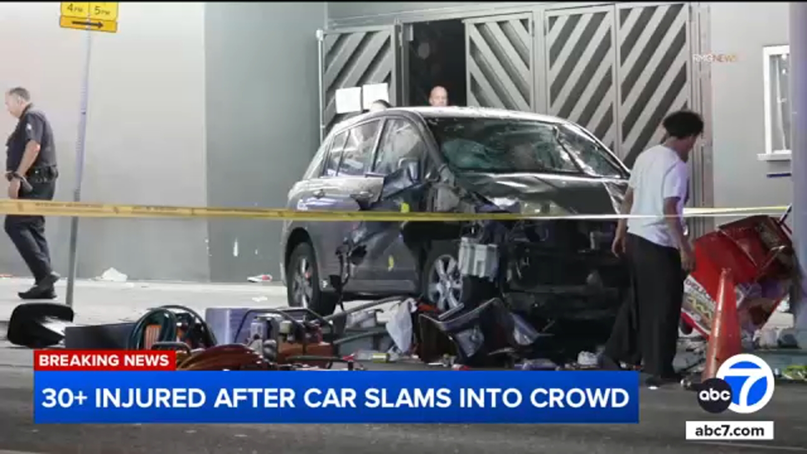30 injured after car plows through crowd outside East Hollywood nightclub; driver is pulled from vehicle and shot