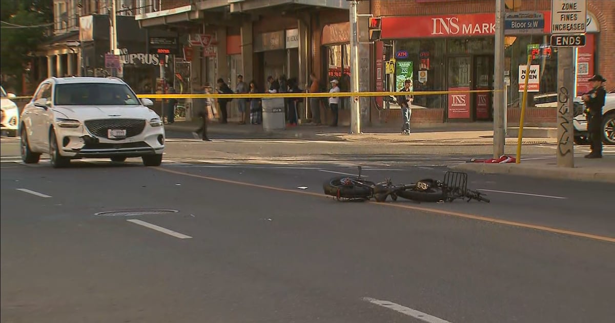 Cyclist struck near Bloor and Dufferin streets