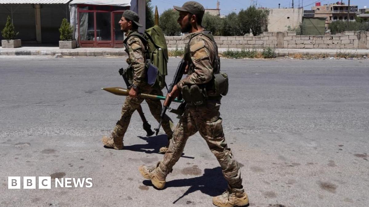 Syrian security forces in Suweida. Photo: 16 July 2025