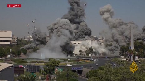 Israel launches strikes on Damascus as sectarian violence flares in southern Syria – video