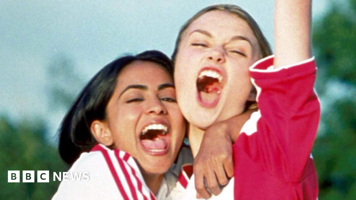 Parminder K. Nagra and Keira Knightley in an iconic scene from the 2002 movie