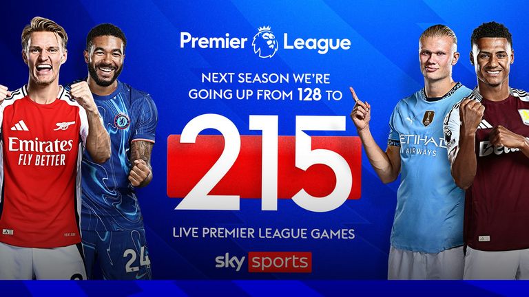 Watch more Premier League matches on Sky Sports ever before with 215 games live of the 2025/26 Premier League season. 