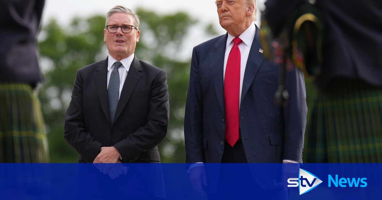 Trump in Scotland: Donald Trump arrives at Aberdeenshire golf course in helicopter