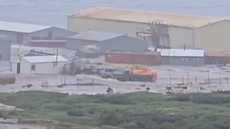 Footage shows tsunami hit coastal Russian town after Kamchatka quake – video