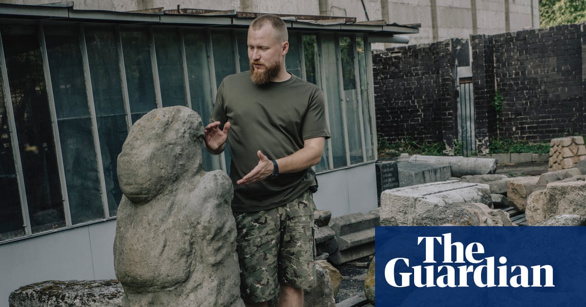 ‘Ukraine doesn’t forget its cultural landmarks’: the team risking their lives to rescue statues from the frontline | Ukraine