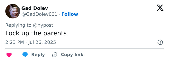 Screenshot of a social media comment discussing parents in the context of a model pushed to transition and detransition.