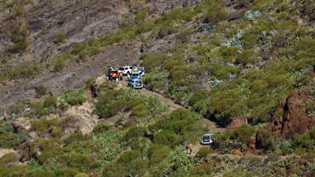Guardia Civil agents and volunteers during the search for the young Briton Jay Slater in the Masca ravine in June 2024.
