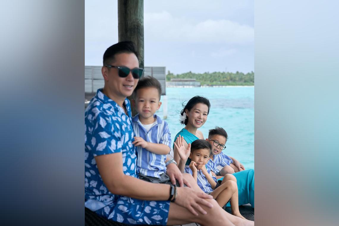 Myolie Wu shares a photo of her family of five on social media on July 23.